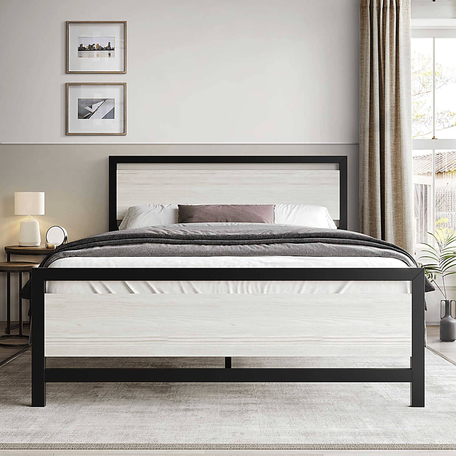 Diamondbite Gray Queen Bed - Image 2