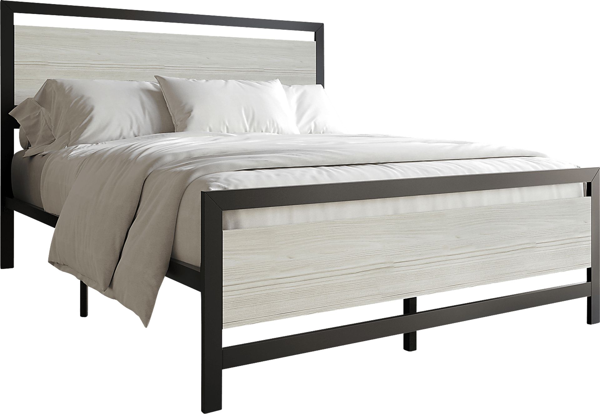 Diamondbite Gray Queen Bed - Image 1