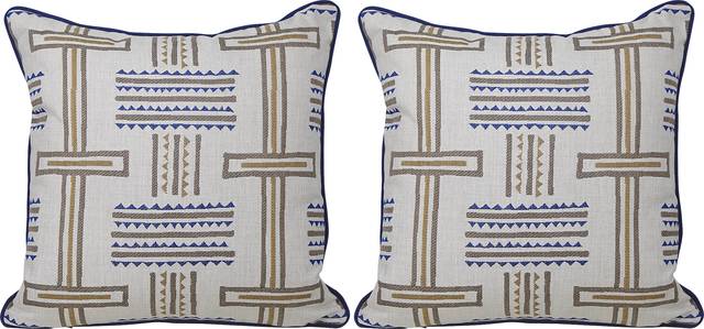 Tolson Twilight Blue Indoor/Outdoor Accent Pillow, Set of Two - Thumbnail - Image 1