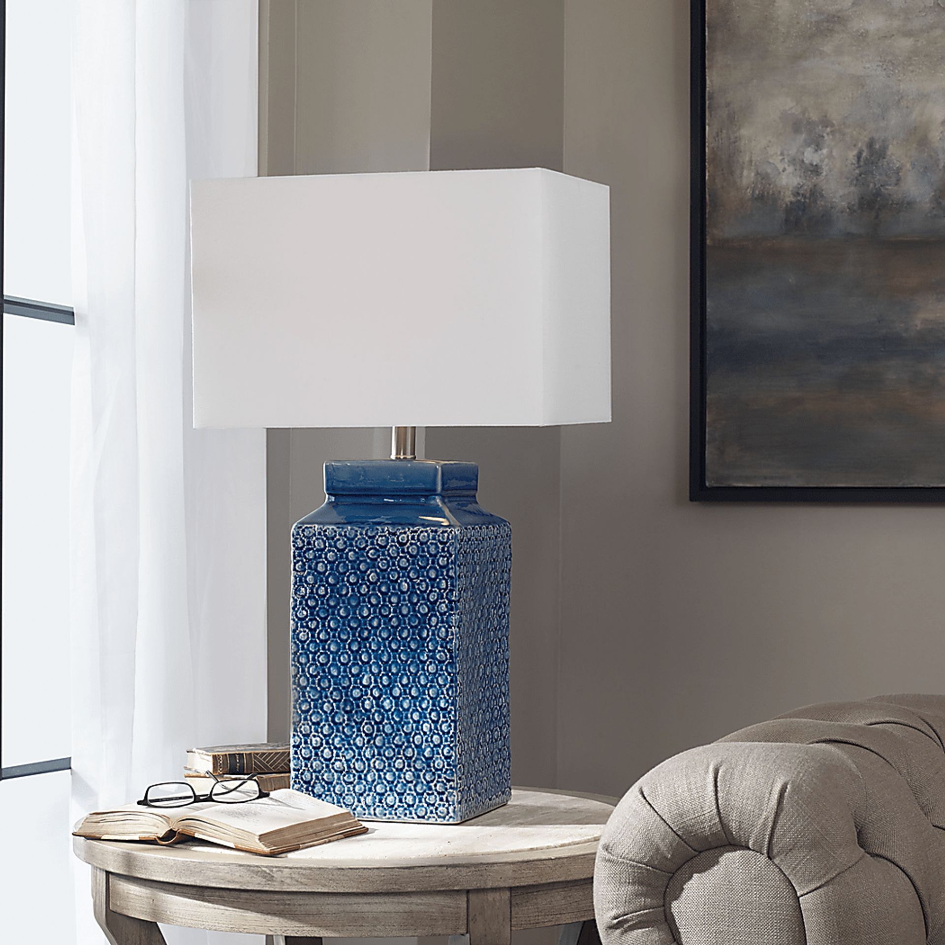 Diane Drive Blue Lamp - Image 3