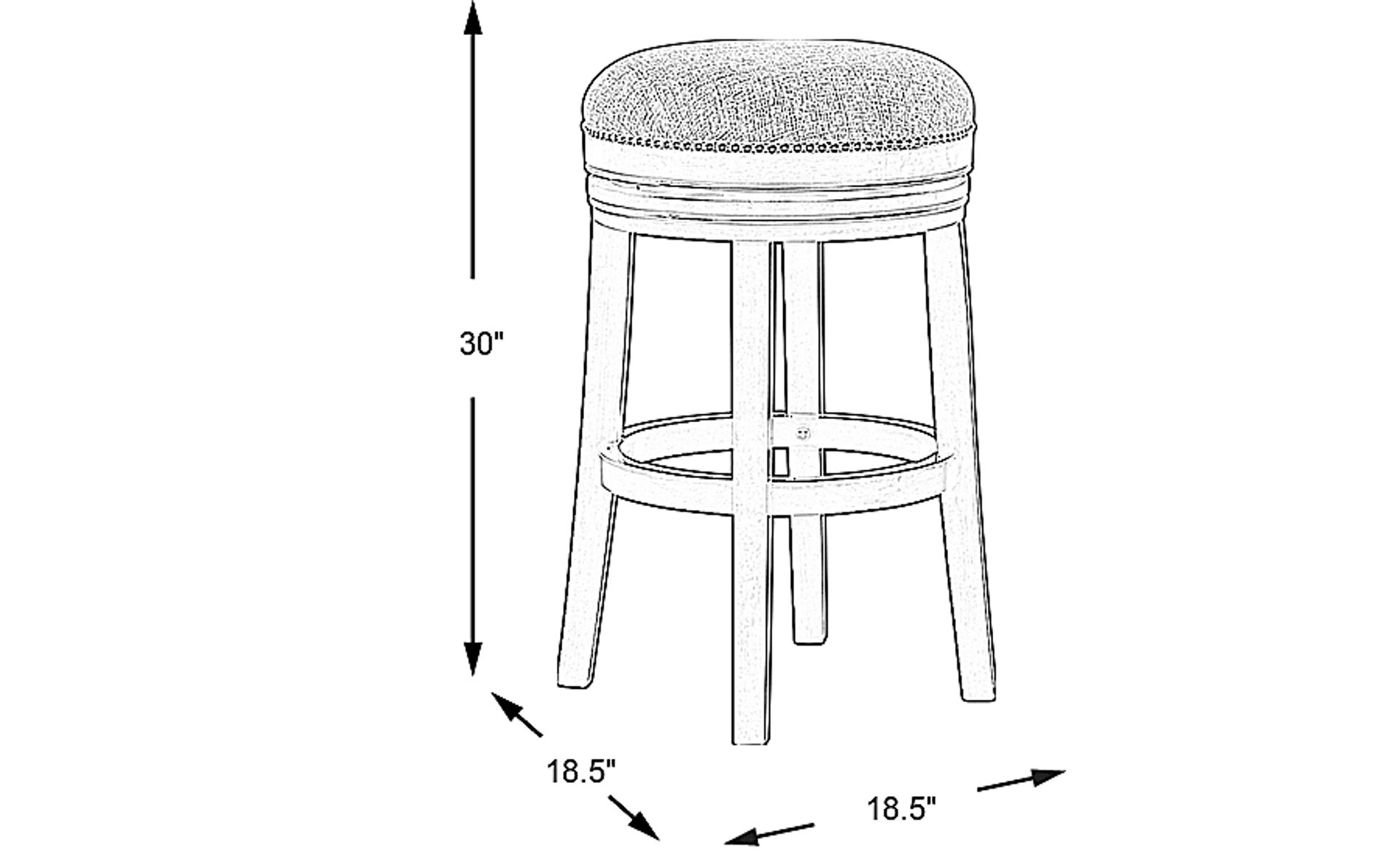 Dimension Image. Please refer to the Dimension Tab on this page for dimension details.