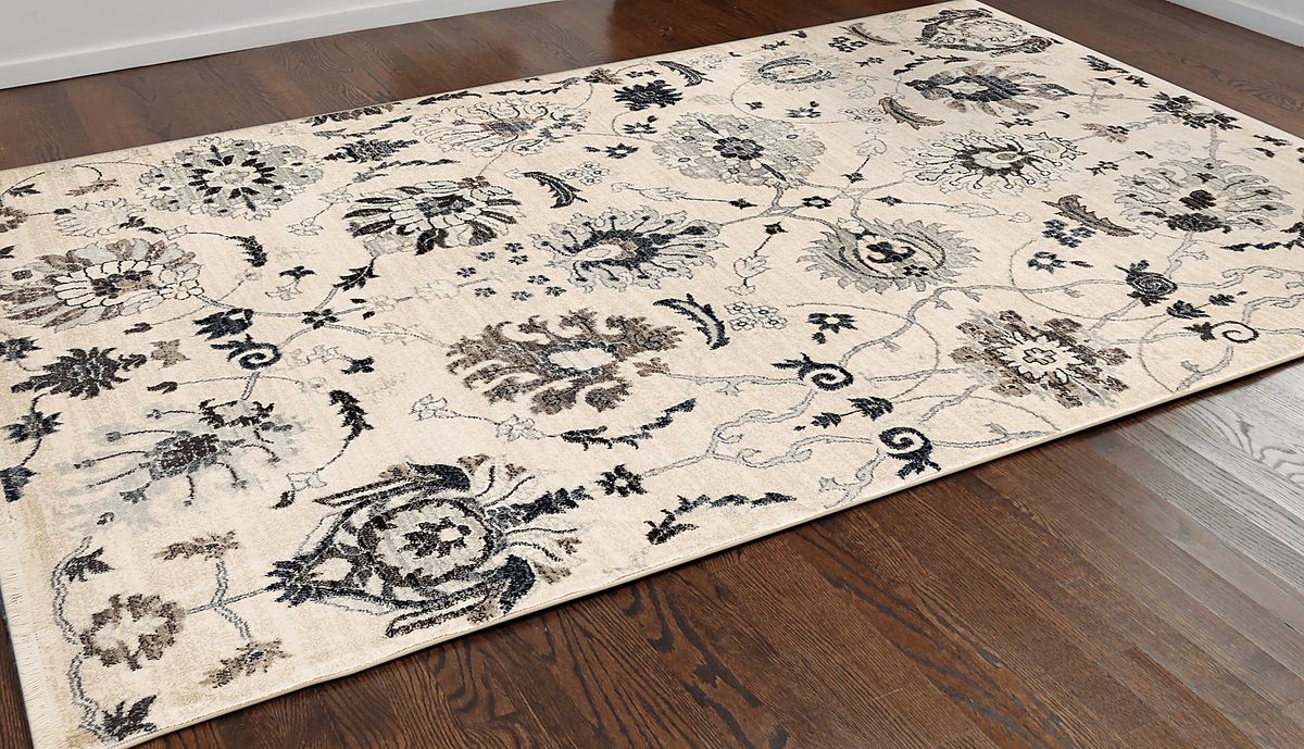 Diantha Ivory Beige Rug | Rooms to Go