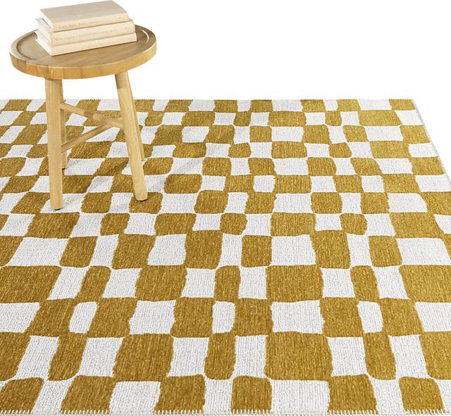 Dianyle Yellow 5'3 x 7' Area Rug - Thumbnail - Image 2