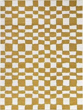Dianyle Yellow 5'3 x 7' Area Rug
