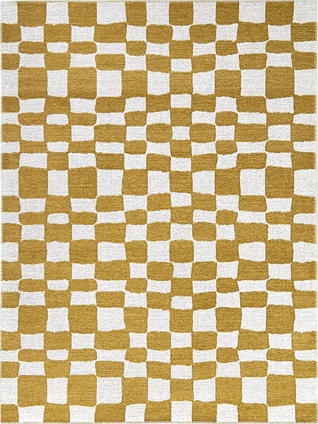 Dianyle Yellow 5'3 x 7' Area Rug - Thumbnail - Image 1