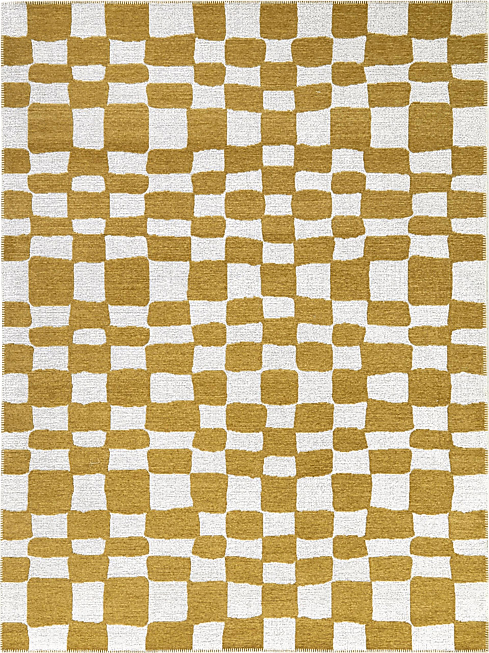 Dianyle Yellow 5'3 x 7' Area Rug - Image 1