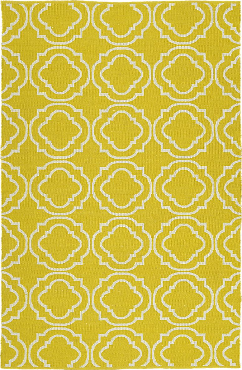 Diaz Yellow 8' x 10' Rug Indoor/Outdoor Rug