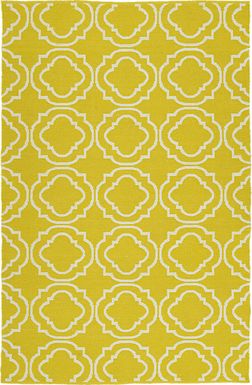 Diaz Yellow 8' x 10' Rug Indoor/Outdoor Rug