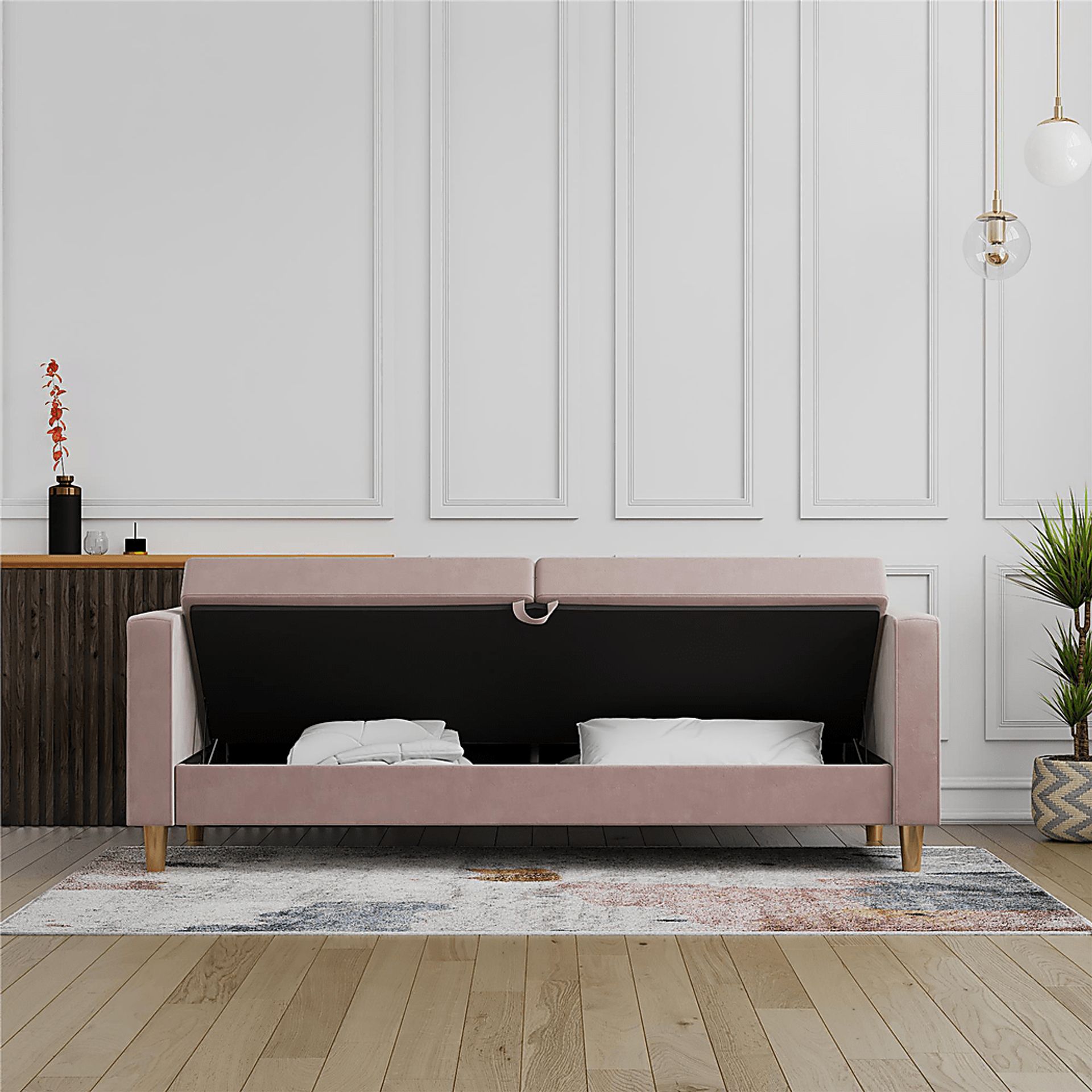 Diechman Blush Futon with Storage - Image 22