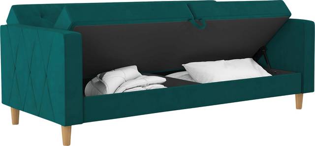 Diechman Green Futon with Storage - Thumbnail - Image 14