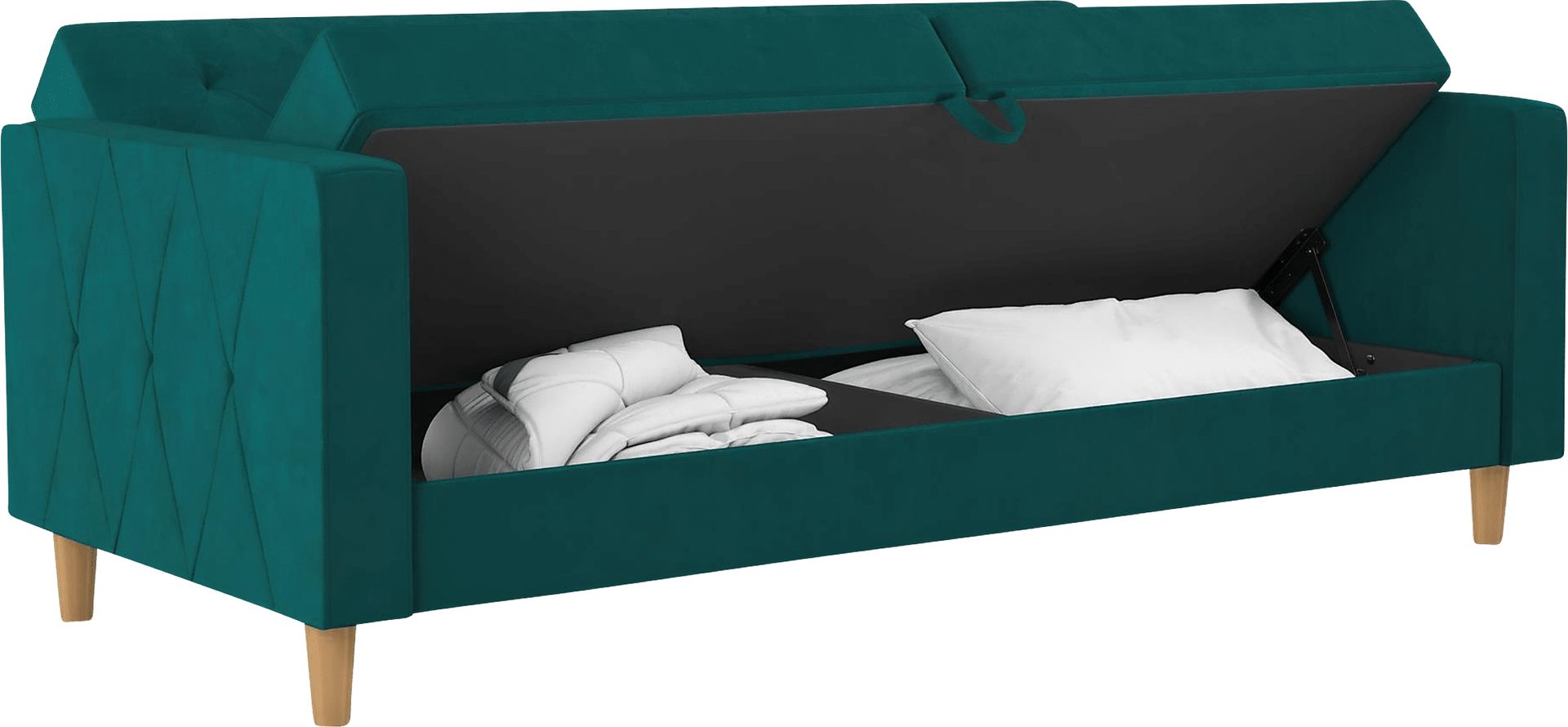 Diechman Green Futon with Storage - Image 14