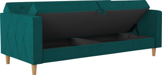 Diechman Green Futon with Storage - Thumbnail - Image 4