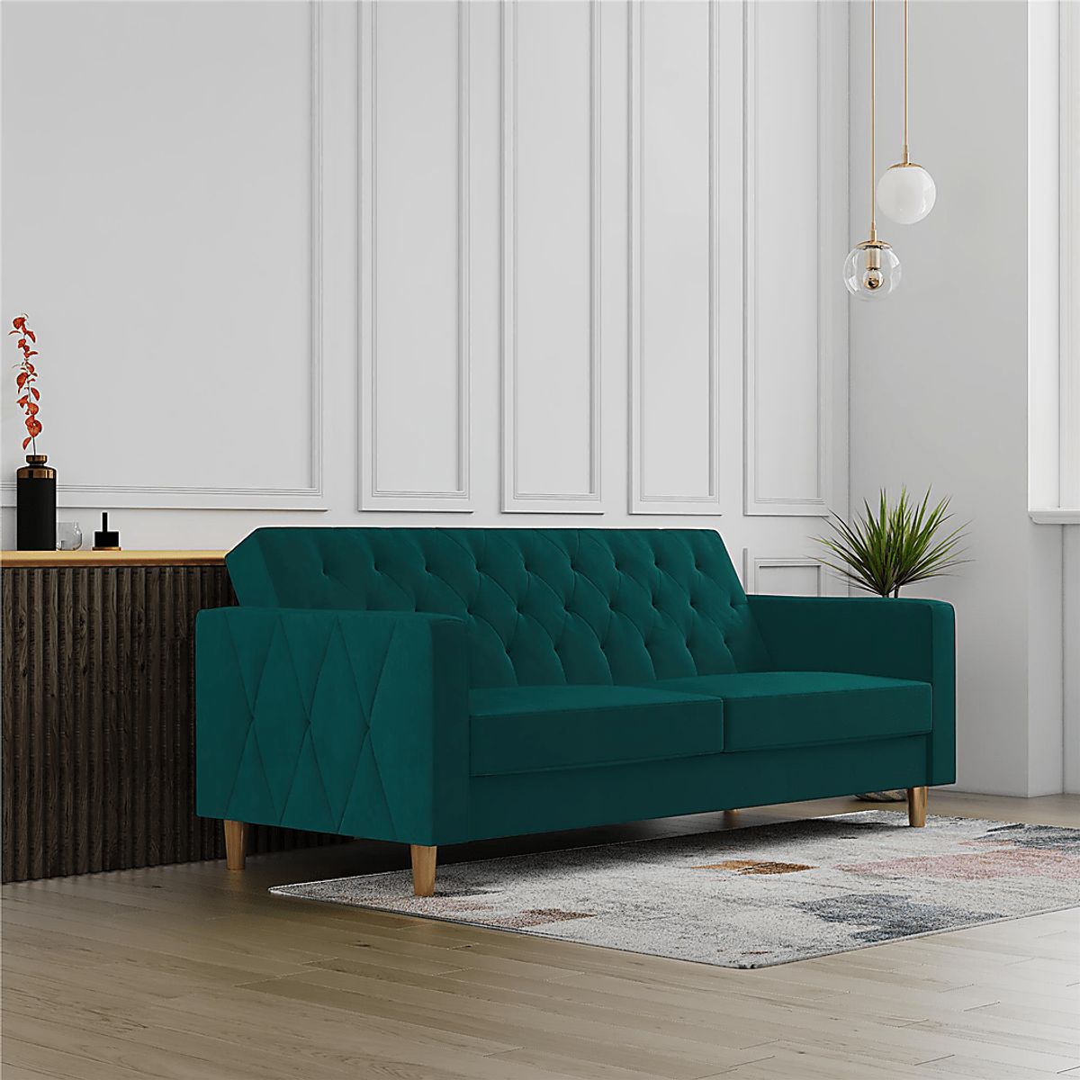 Diechman Green Futon With Storage | Rooms to Go
