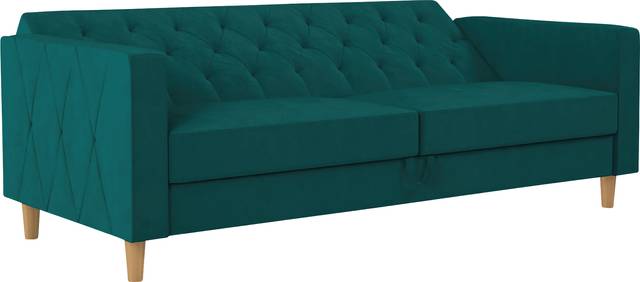 Diechman Green Futon with Storage - Thumbnail - Image 6
