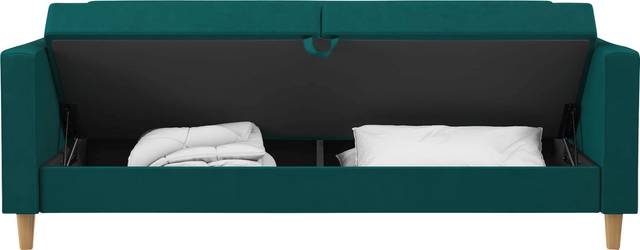 Diechman Green Futon with Storage - Thumbnail - Image 7