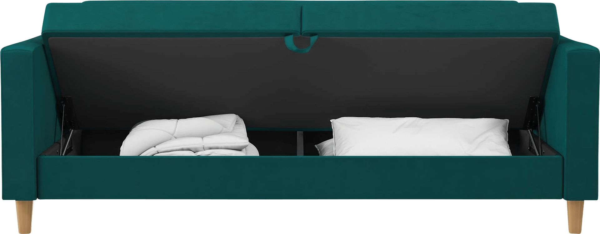 Diechman Green Futon with Storage - Image 7