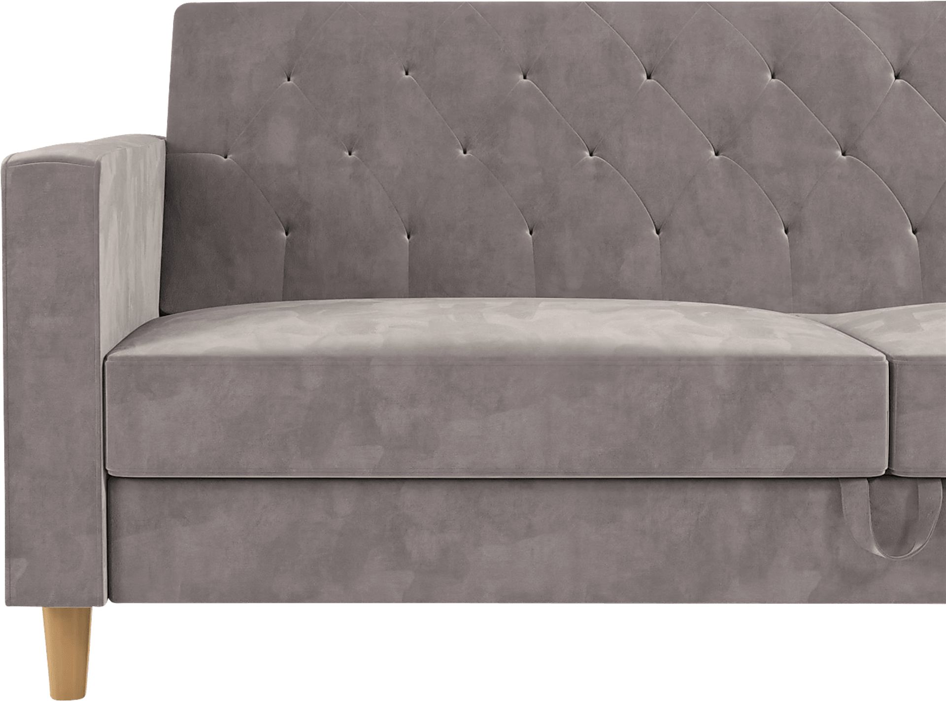 Diechman Light Gray Futon with Storage - Image 15