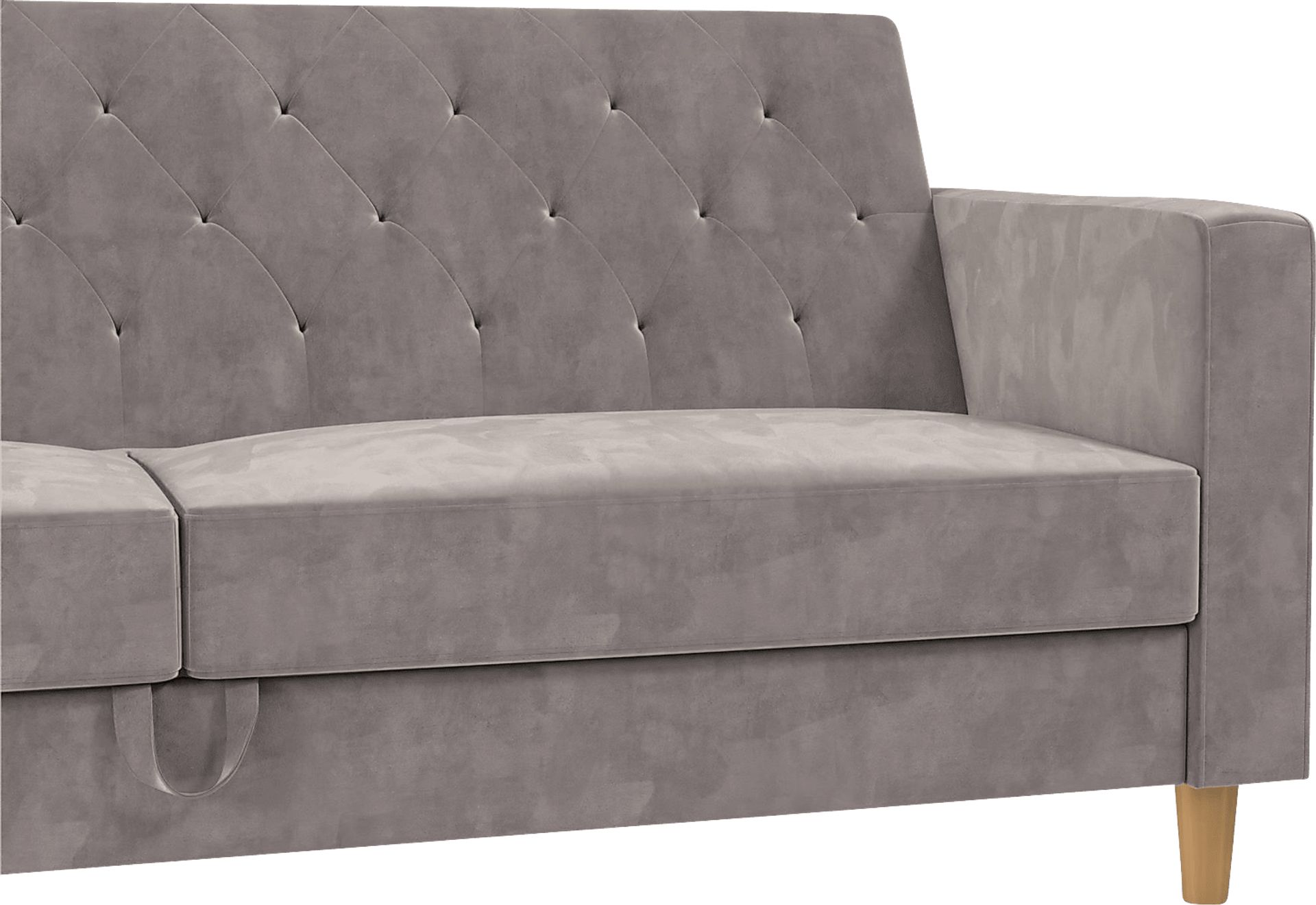 Diechman Light Gray Futon with Storage - Image 17