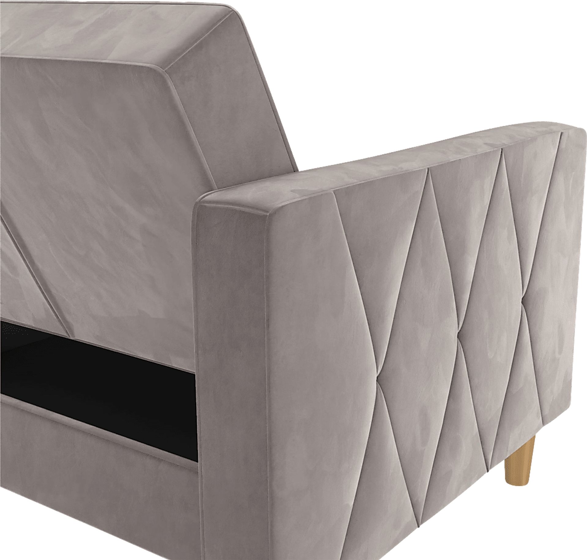 Diechman Light Gray Futon with Storage - Image 18