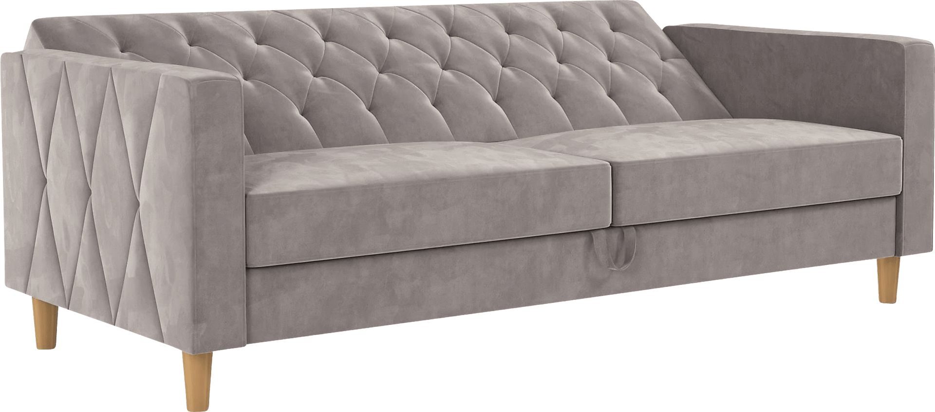 Diechman Light Gray Futon with Storage - Image 3