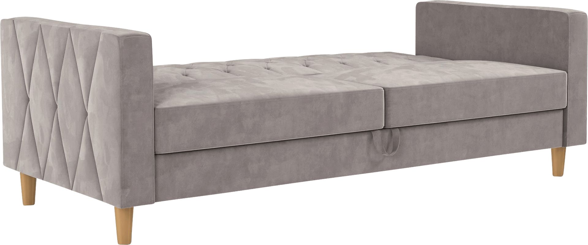 Diechman Light Gray Futon with Storage - Image 6