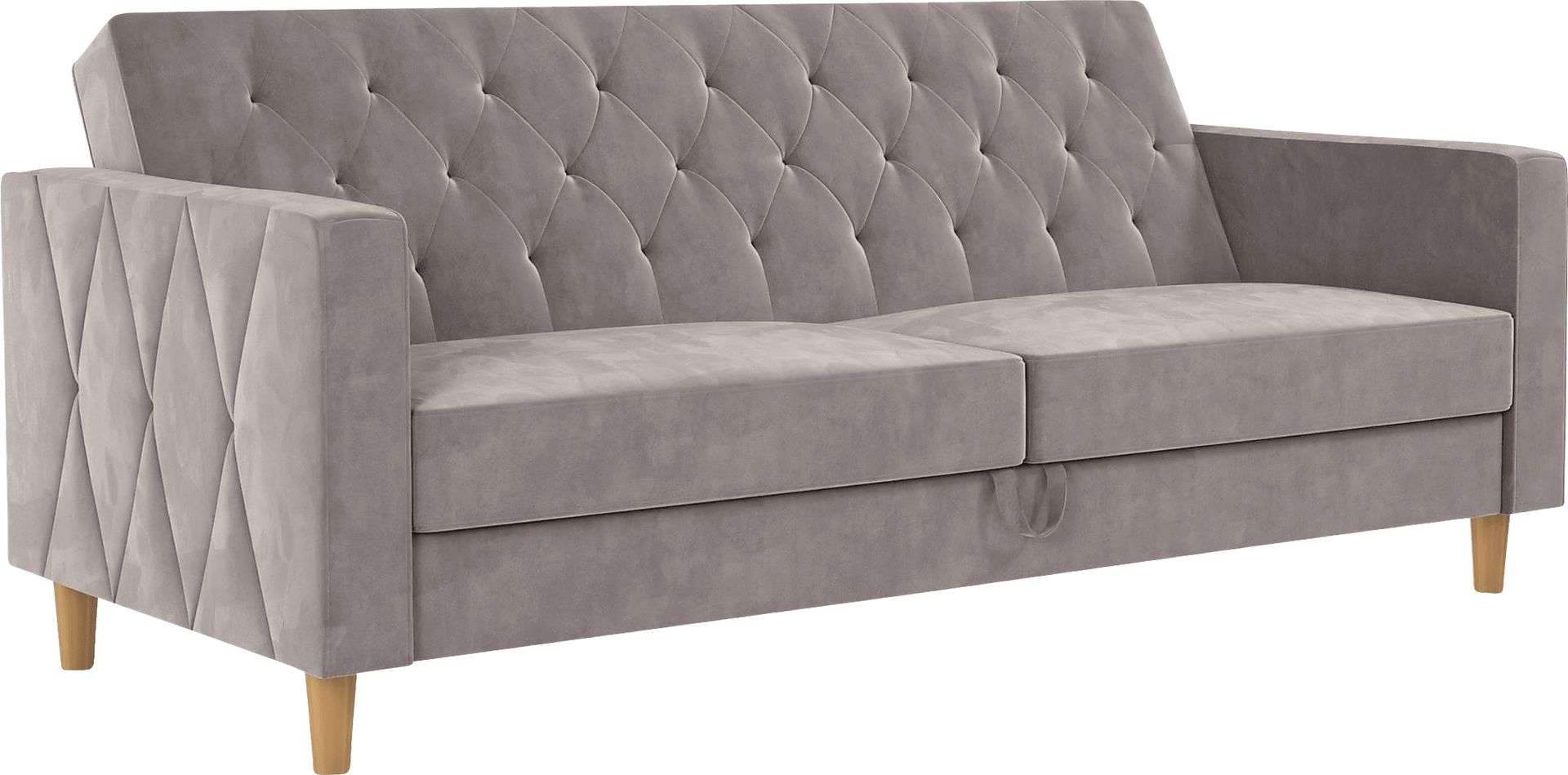 Diechman Light Gray Futon with Storage - Image 7