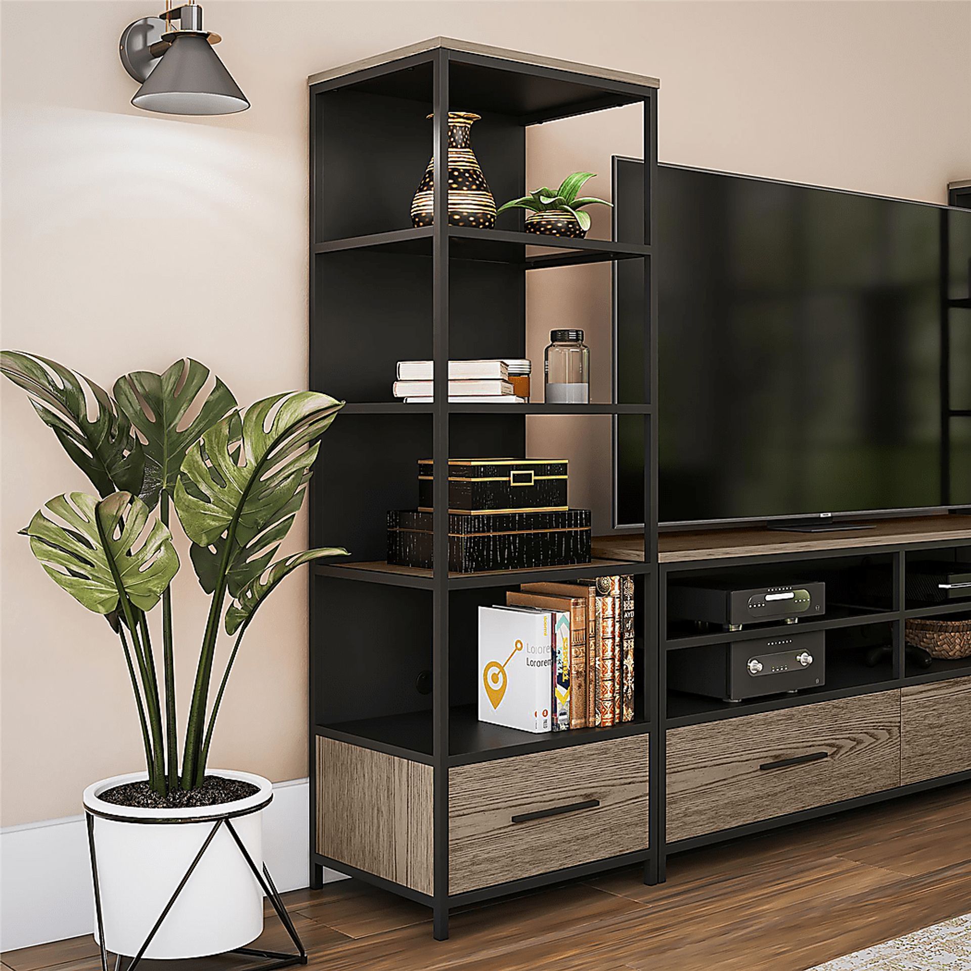 Diele Oak Bookcase - Image 3