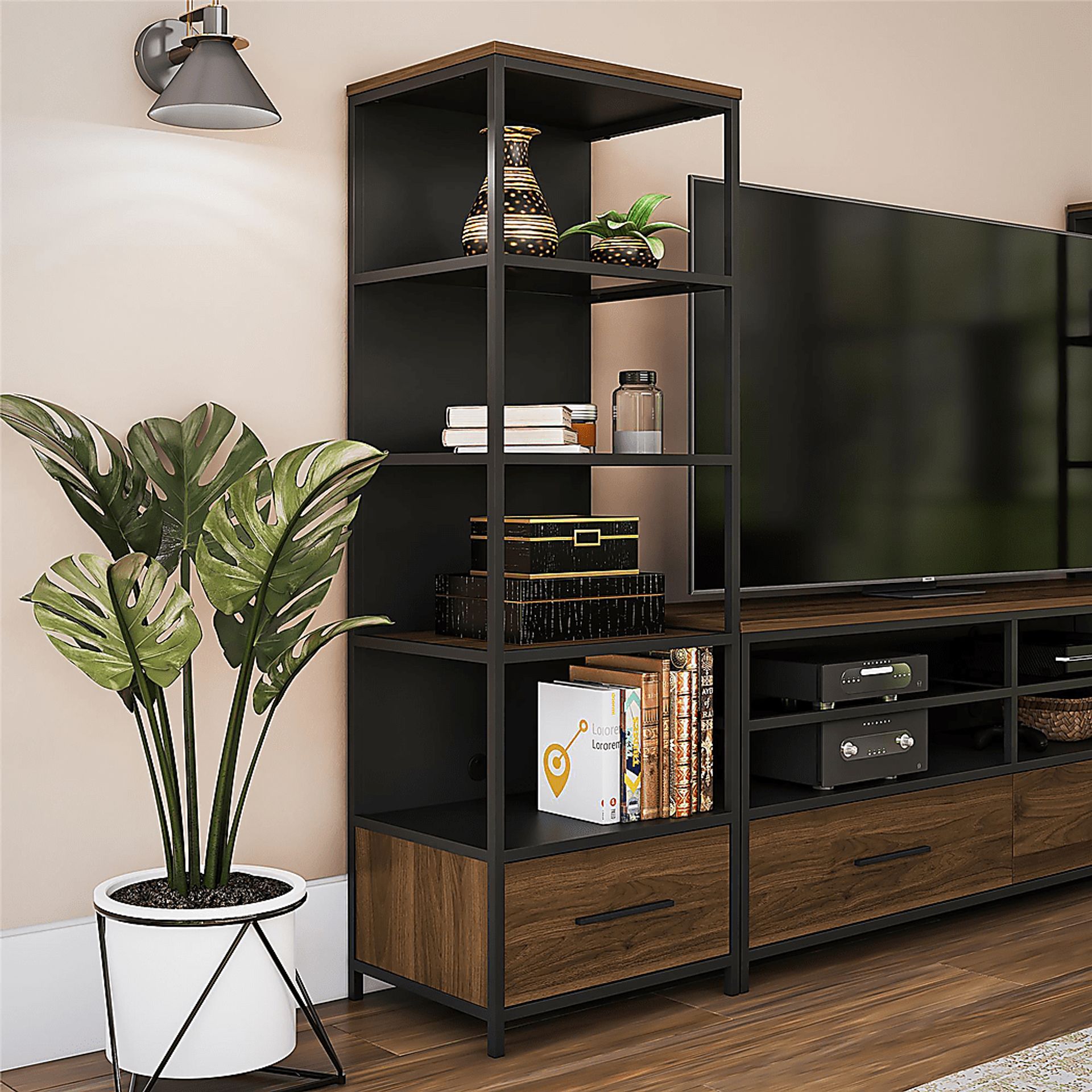 Diele Walnut Bookcase - Image 3