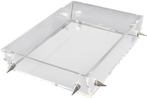 Digbo Clear/Silver Tray, Small