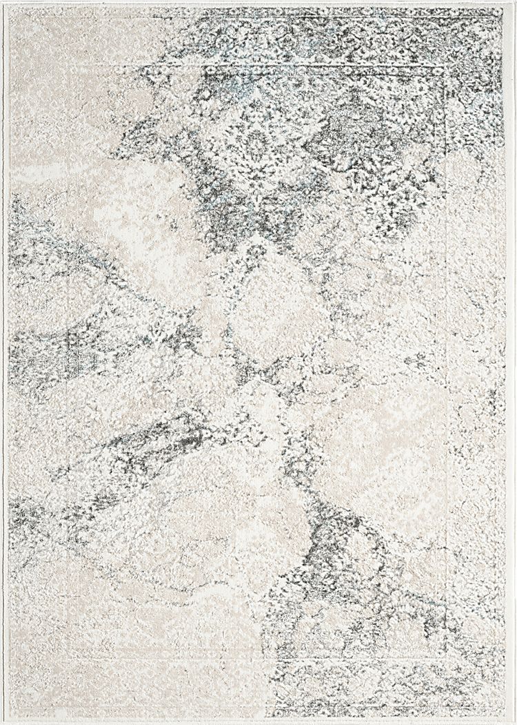 Digsoll Ivory/Gray 5' x 7' Rug