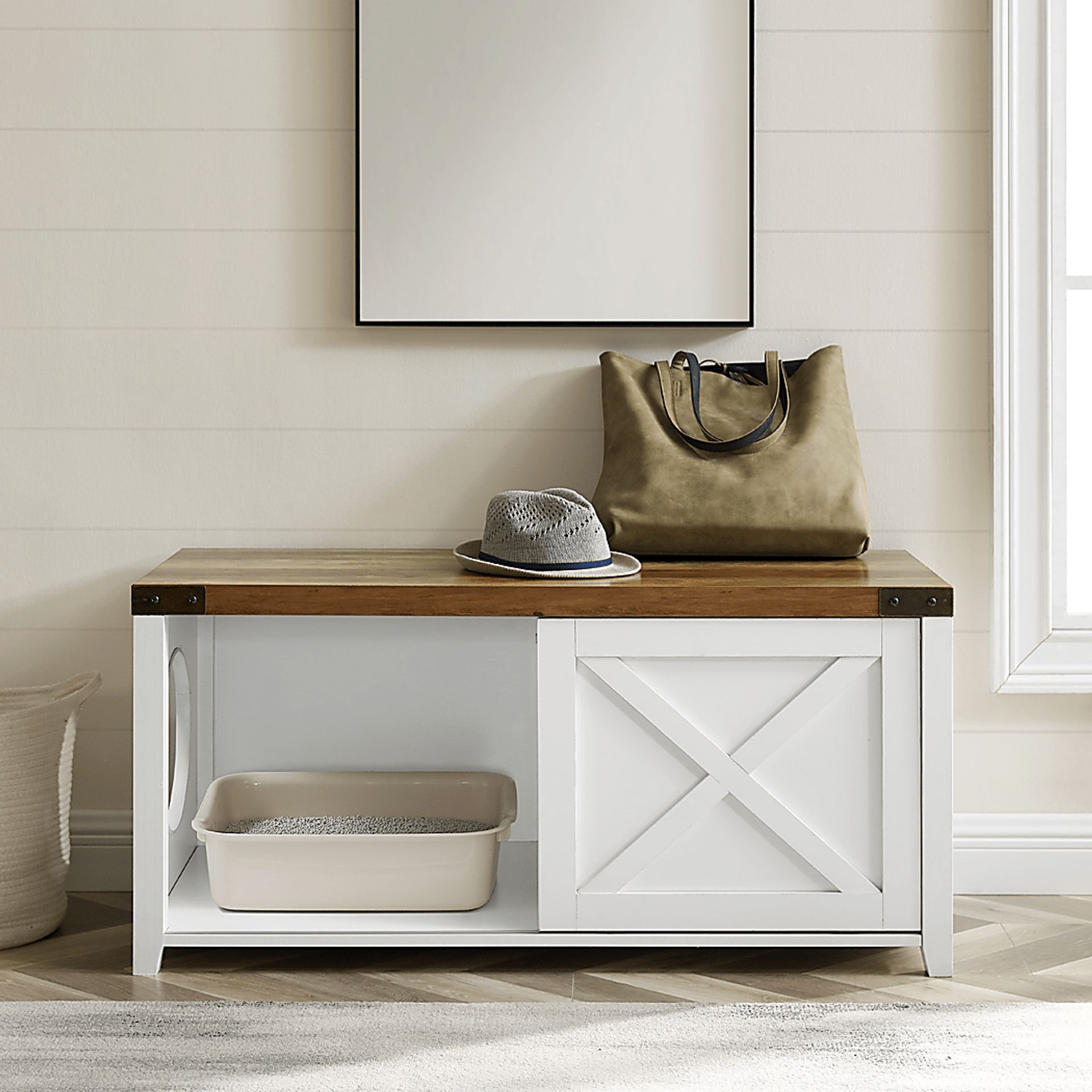 Dillfield Brown Accent Bench - Image 5