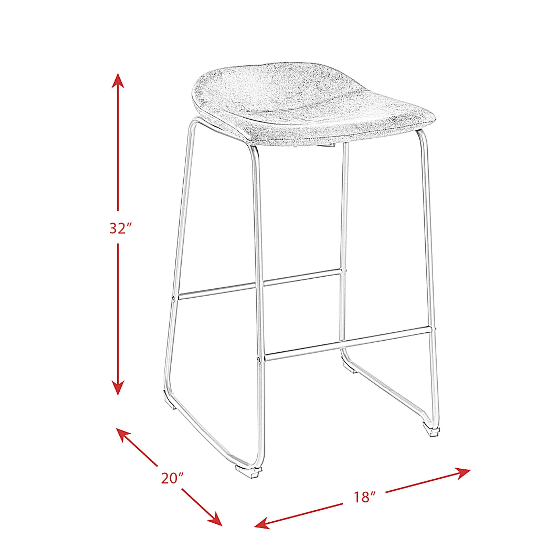 Dillingham Brown Barstool, Set of 2 - Image 9