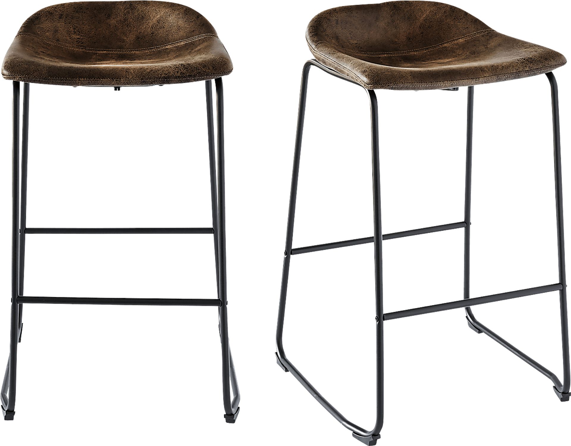 Dillingham Brown Barstool, Set of 2 - Image 1