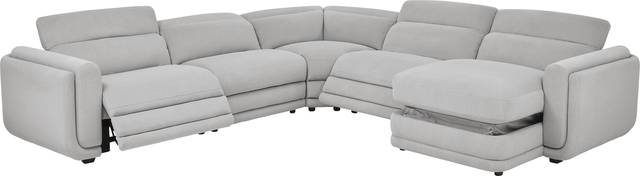 Dillon Smoke 5 Pc Dual Power Reclining Sectional - Thumbnail - Image 2