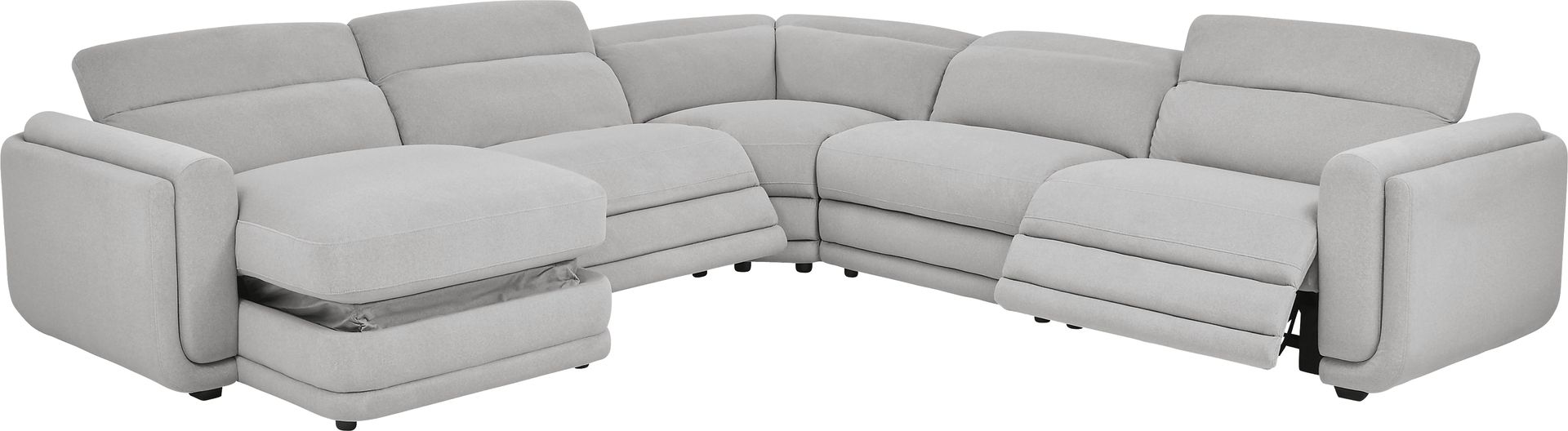 Dillon Smoke 5 Pc Dual Power Reclining Sectional - Image 2