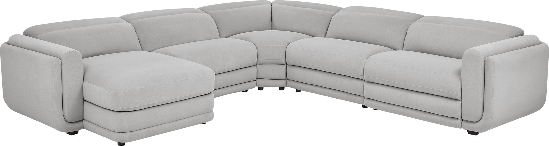 Dillon Smoke 5 Pc Dual Power Reclining Sectional - Image 1