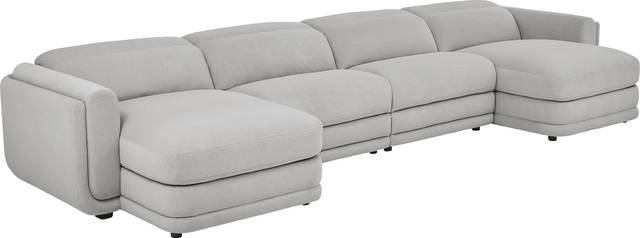 Dillon Smoke 4 Pc Dual Power Reclining Sectional - Thumbnail - Image 1