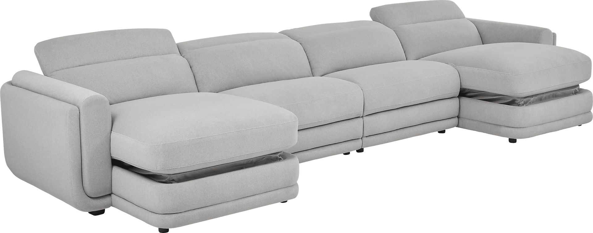 Dillon Smoke 4 Pc Dual Power Reclining Sectional - Image 3
