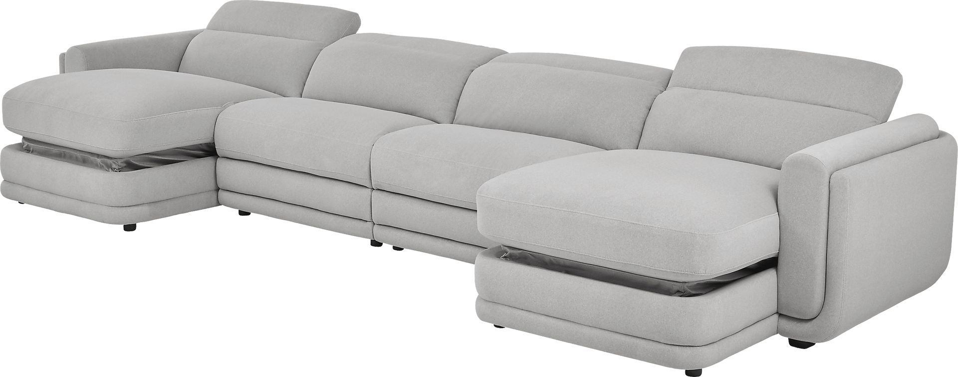Dillon Smoke 4 Pc Dual Power Reclining Sectional - Image 5