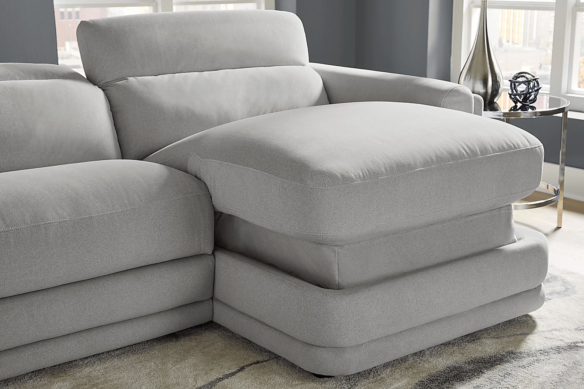 Dillon Smoke 5 Pc Dual Power Reclining Sectional - Image 3