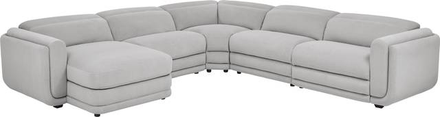 Dillon Smoke 5 Pc Dual Power Reclining Sectional - Thumbnail - Image 1