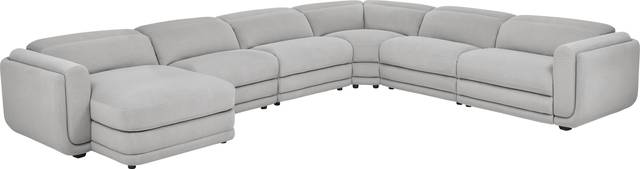 Dillon Smoke 6 Pc Dual Power Reclining Sectional - Thumbnail - Image 1
