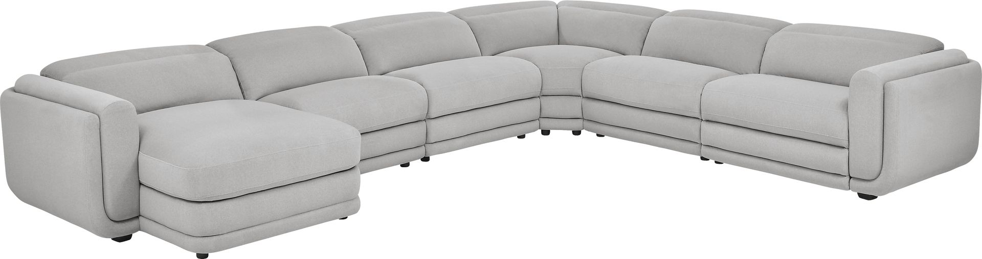 Dillon Smoke 6 Pc Dual Power Reclining Sectional - Image 1