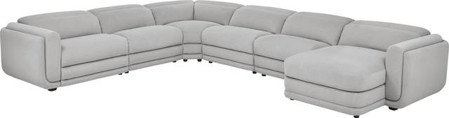 Dillon Smoke 6 Pc Dual Power Reclining Sectional - Thumbnail - Image 1