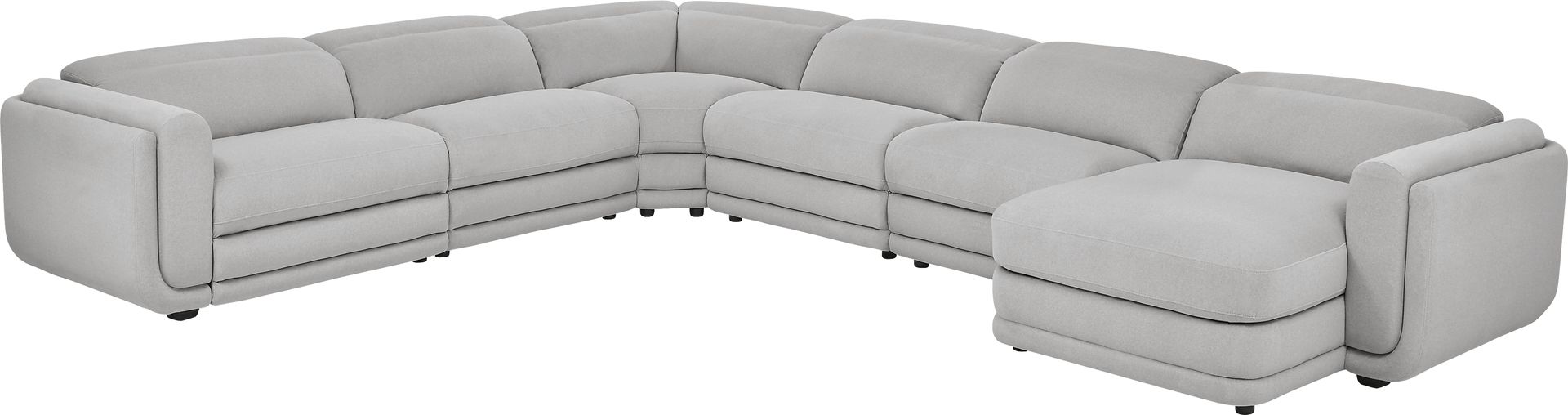 Dillon Smoke 6 Pc Dual Power Reclining Sectional - Image 1