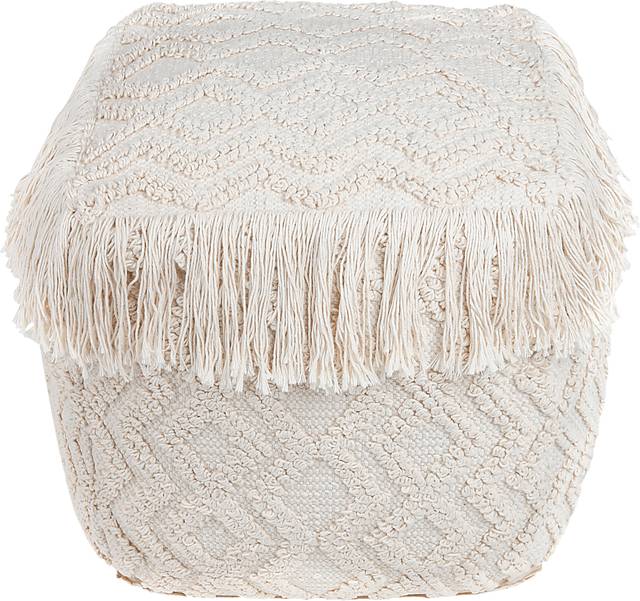 Dinca Cream Pouf - Thumbnail - Image 2