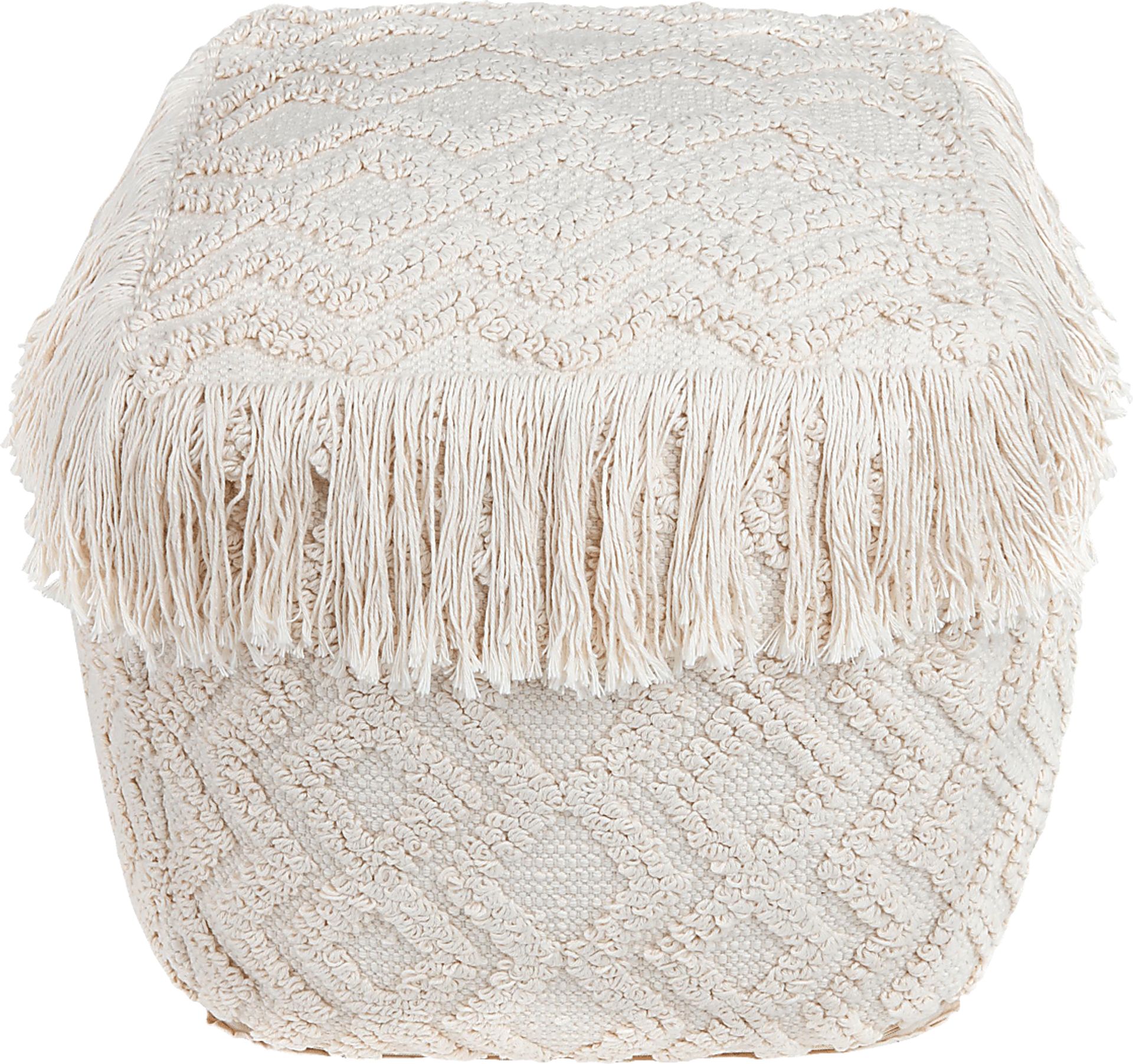 Dinca Cream Pouf - Image 2