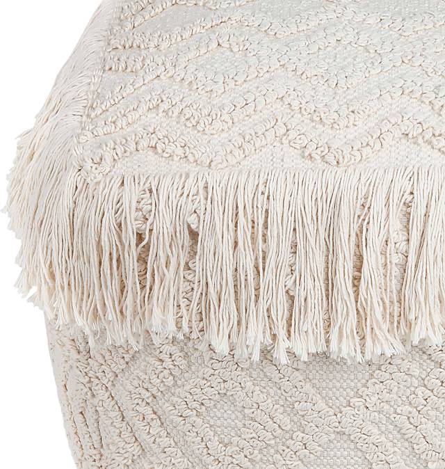 Dinca Cream Pouf - Thumbnail - Image 3