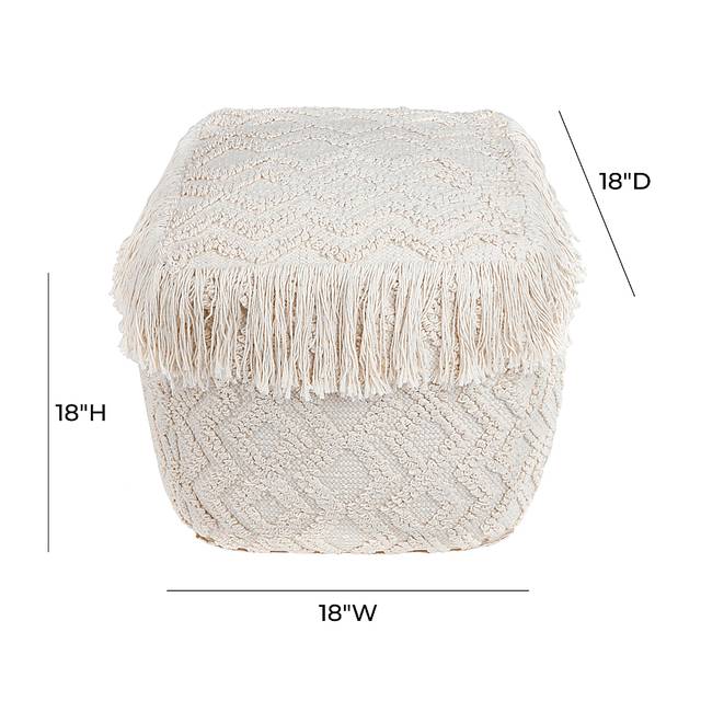 Dinca Cream Pouf - Thumbnail - Image 5