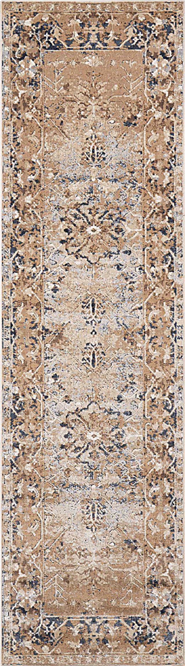 Dinias Taupe 2'2 x 7'7 Runner Rug - Thumbnail - Image 1